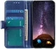 Google Pixel 5 Kunstleer Portemonnee Stand Hoesje Blauw afbeelding 1