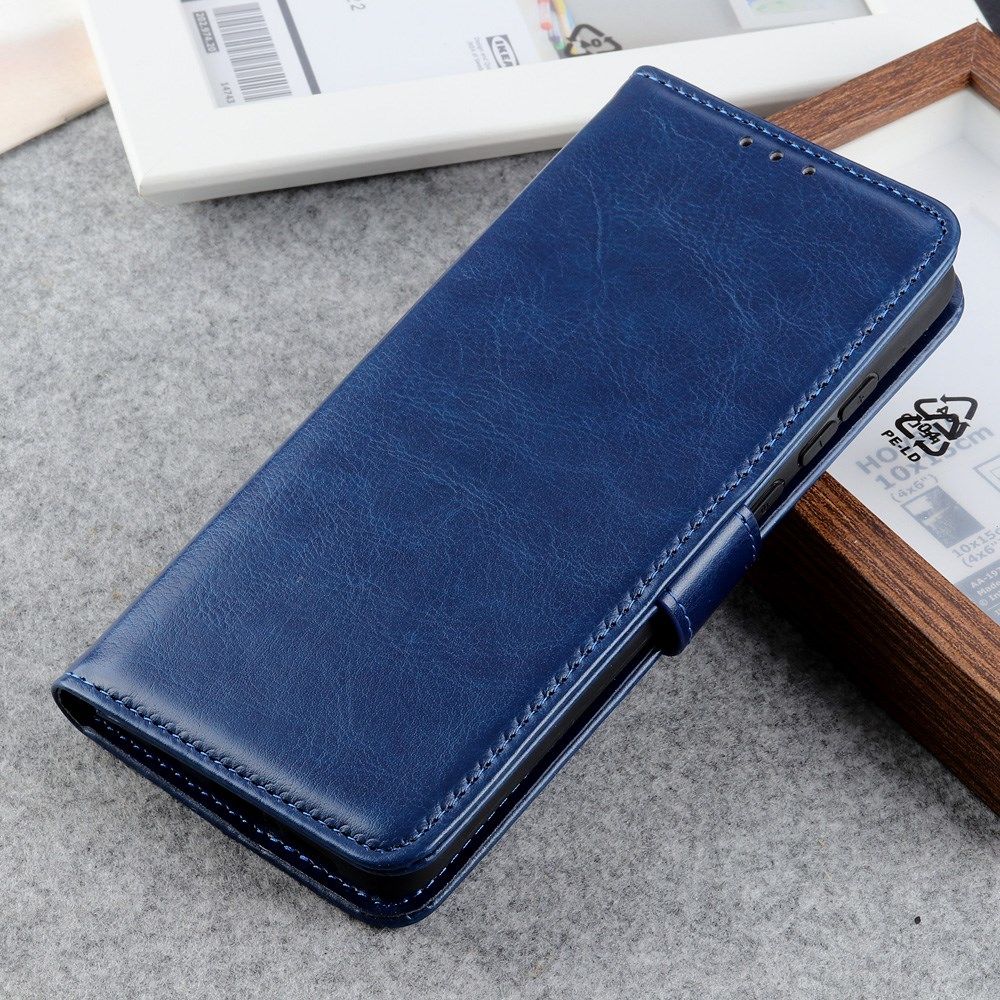 Google Pixel 5 Kunstleer Portemonnee Stand Hoesje Blauw afbeelding 8