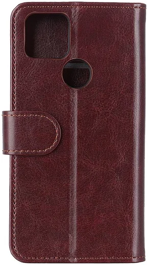 Google Pixel 5 Kunstleer Portemonnee Stand Hoesje Bruin afbeelding 2