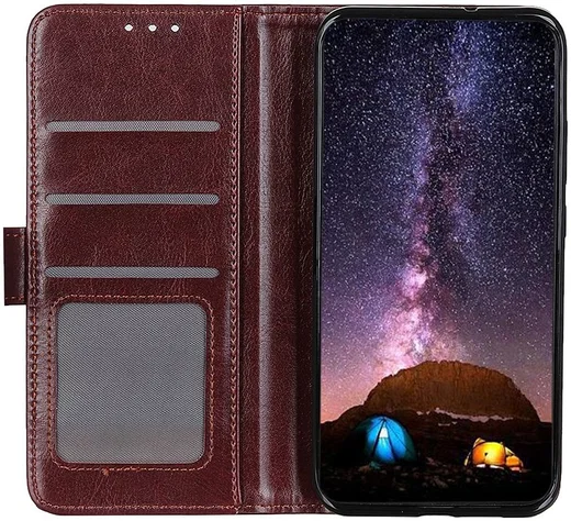 Google Pixel 5 Kunstleer Portemonnee Stand Hoesje Bruin afbeelding 5