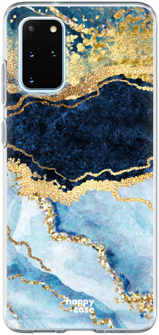 HappyCase Galaxy S20 FE Hoesje Flexibel TPU Blauw Marmer Print afbeelding 1