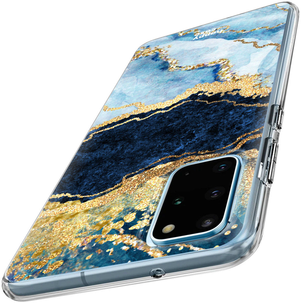 HappyCase Galaxy S20 FE Hoesje Flexibel TPU Blauw Marmer Print afbeelding 8