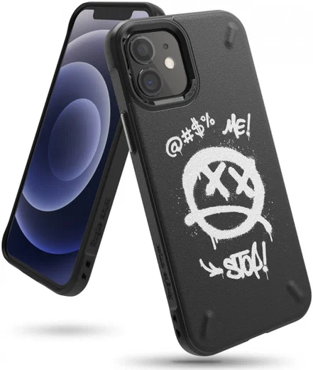 Ringke Onyx Design iPhone 12 / 12 Pro Hoesje Flexibel TPU Graffiti afbeelding 1