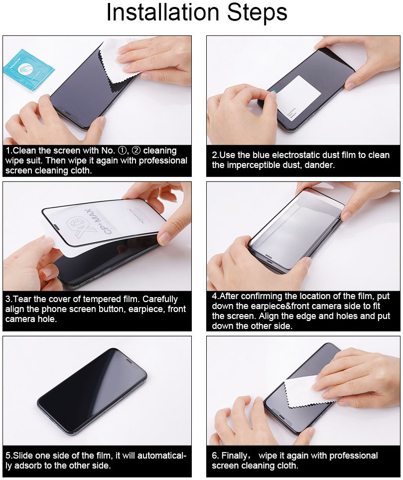 Samsung Galaxy S20 FE Nillkin Tempered Glass Screen Protector Zwart afbeelding 17