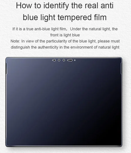 Microsoft Surface Pro 4/5/6/7 Anti-Blue Light Tempered Glass afbeelding 13