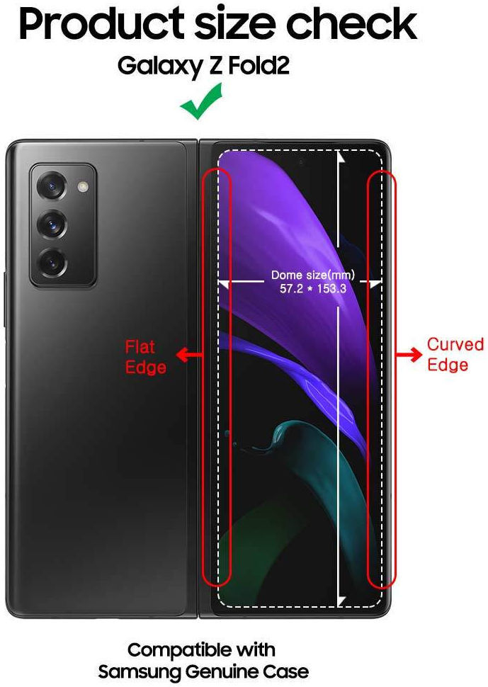 Whitestone Dome Glass Samsung Galaxy Z Fold 2 Screen Protector afbeelding 4