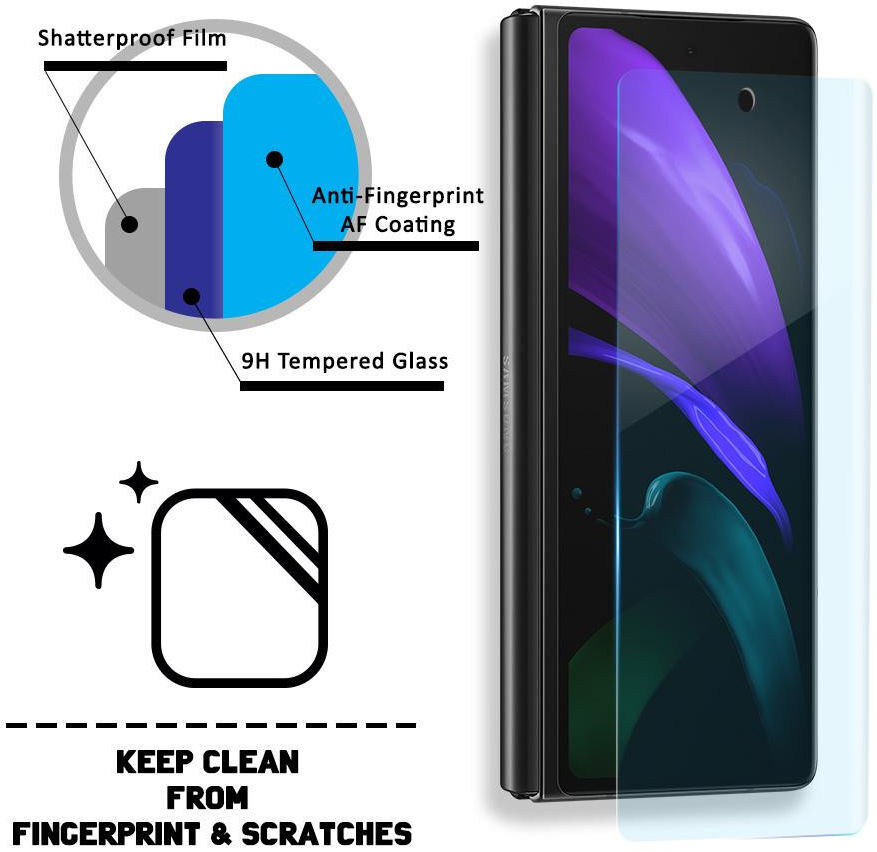 Whitestone Dome Glass Samsung Galaxy Z Fold 2 Screen Protector afbeelding 6