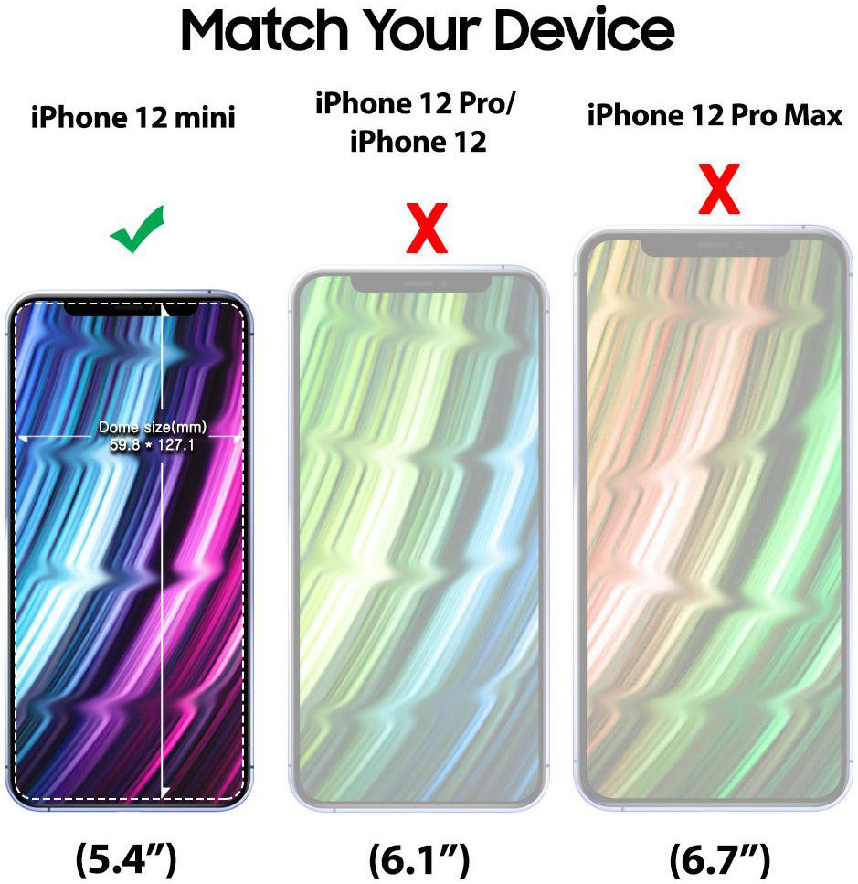Whitestone Dome Glass Apple iPhone 12 Mini Screen Protector afbeelding 7