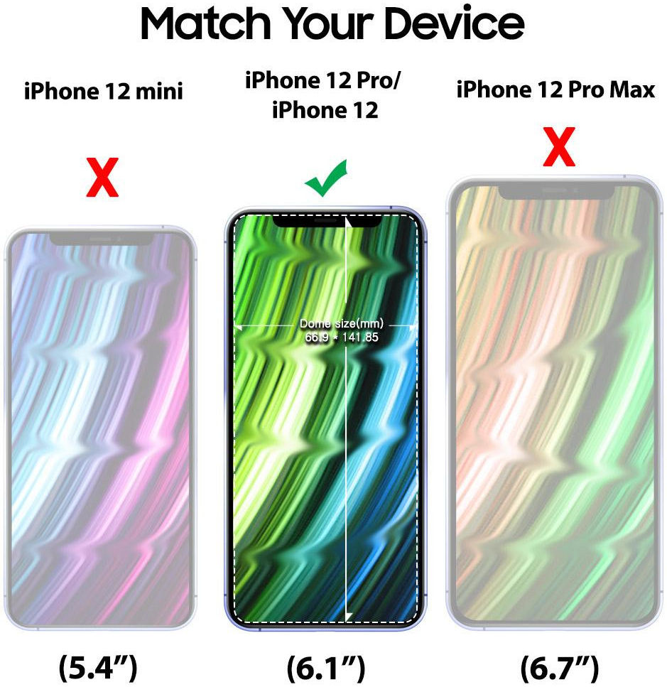 Whitestone Dome Glass Apple iPhone 12 / 12 Pro Screen Protector afbeelding 7