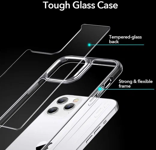 ESR Ice Shield Apple iPhone 12/12 Pro Hoesje Hybrid Glass Transparant afbeelding 2