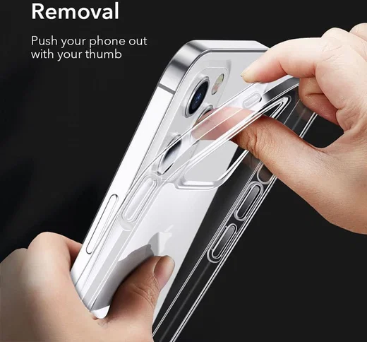 ESR Ice Shield Apple iPhone 12/12 Pro Hoesje Hybrid Glass Transparant afbeelding 4