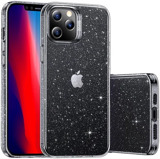 ESR Shimmer Apple iPhone 12 / 12 Pro Hoesje Transparant Glitter afbeelding 3