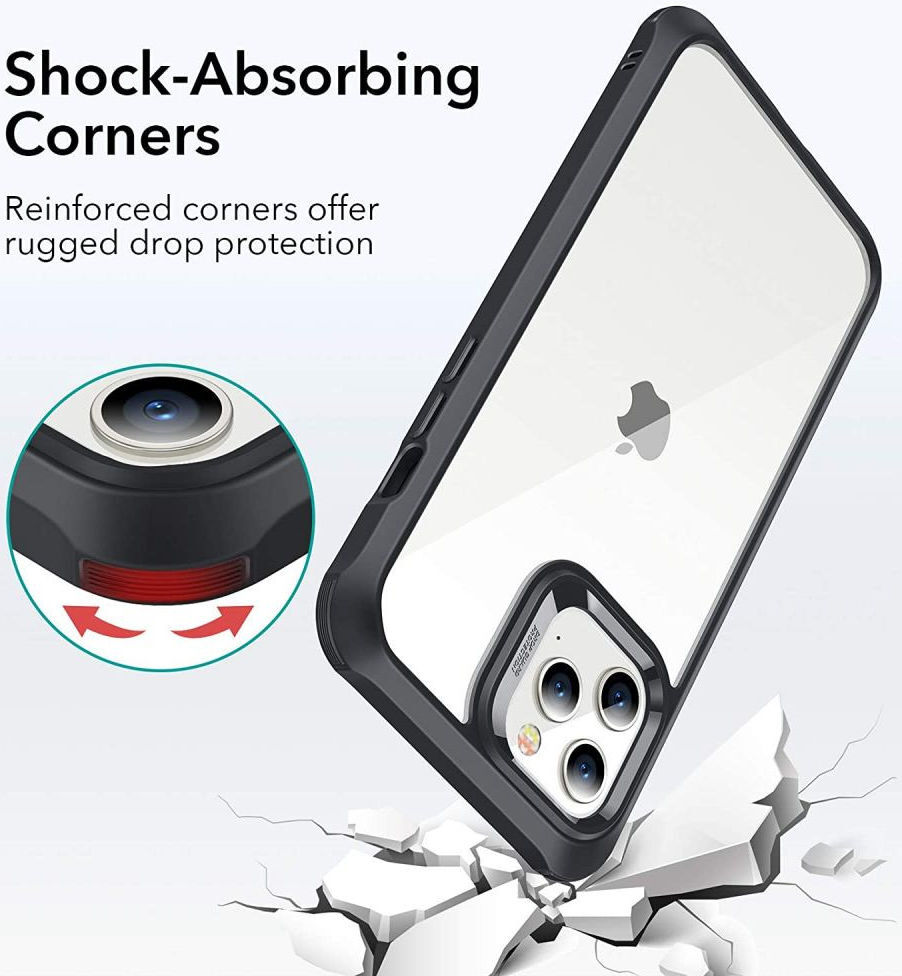 ESR Alliance Tough Apple iPhone 12 Pro Max Hoesje Transparant Zwart afbeelding 6