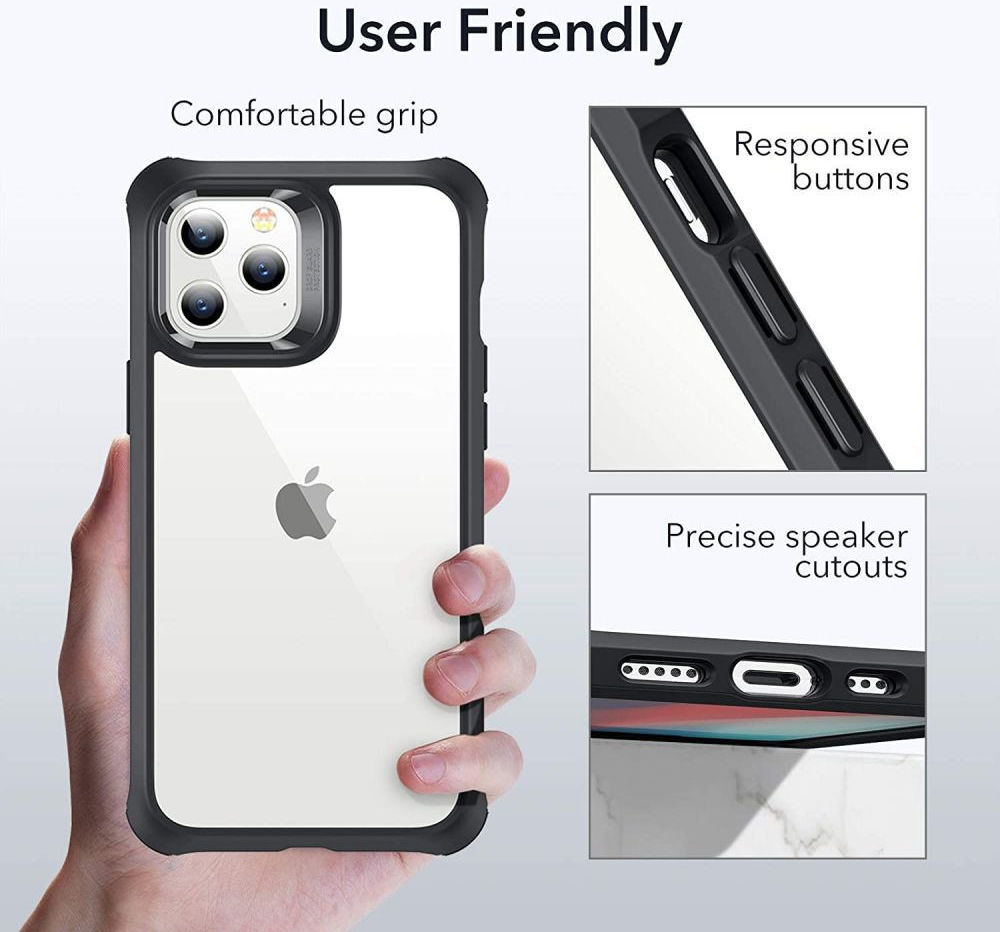ESR Alliance Tough Apple iPhone 12 Pro Max Hoesje Transparant Zwart afbeelding 8