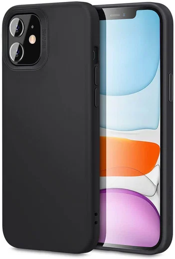 ESR Cloud Apple iPhone 12 Mini Hoesje Siliconen Back Cover Zwart afbeelding 1
