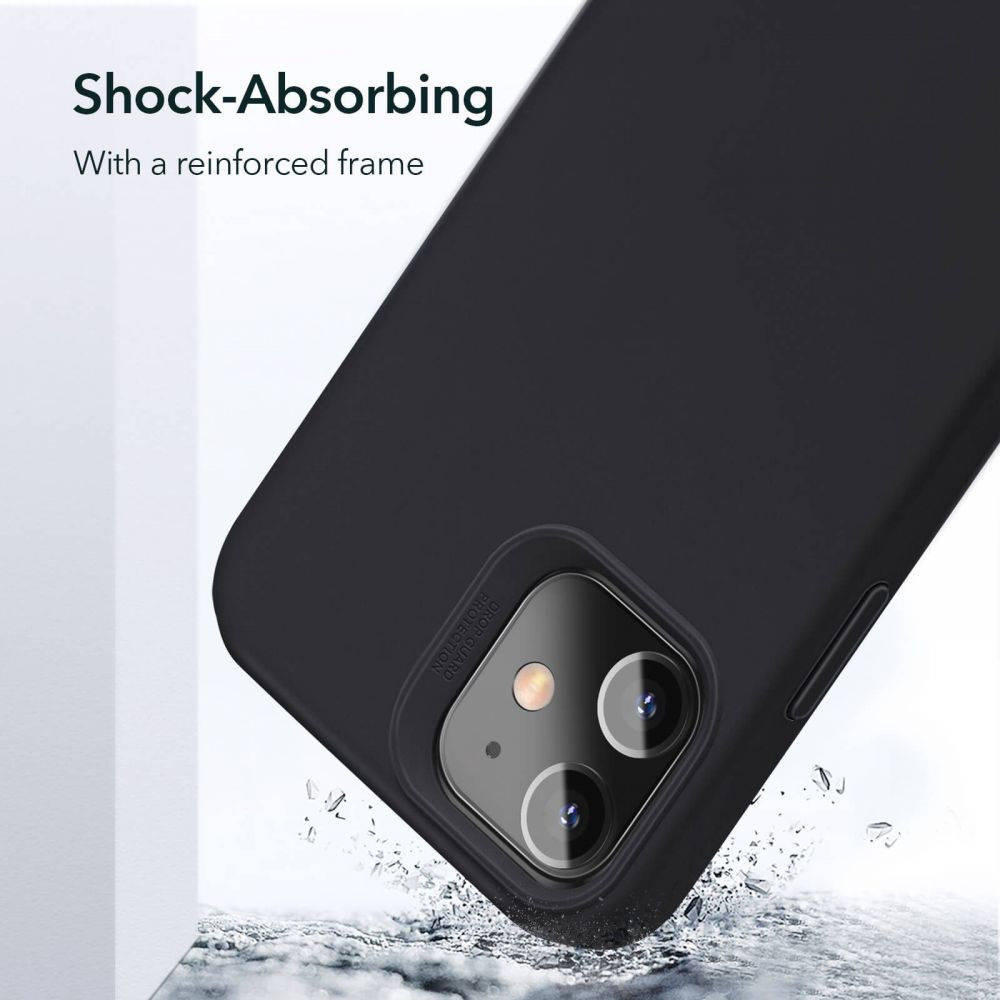 ESR Cloud Apple iPhone 12 Mini Hoesje Siliconen Back Cover Zwart afbeelding 5