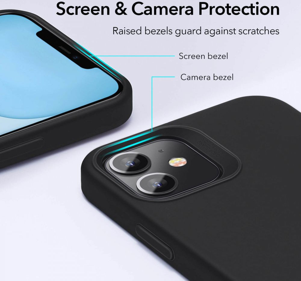 ESR Cloud Apple iPhone 12 Mini Hoesje Siliconen Back Cover Zwart afbeelding 7