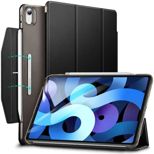 ESR Ascend Apple iPad Air 2020 / 2022 Hoes Tri-Fold Book Case Zwart afbeelding 1