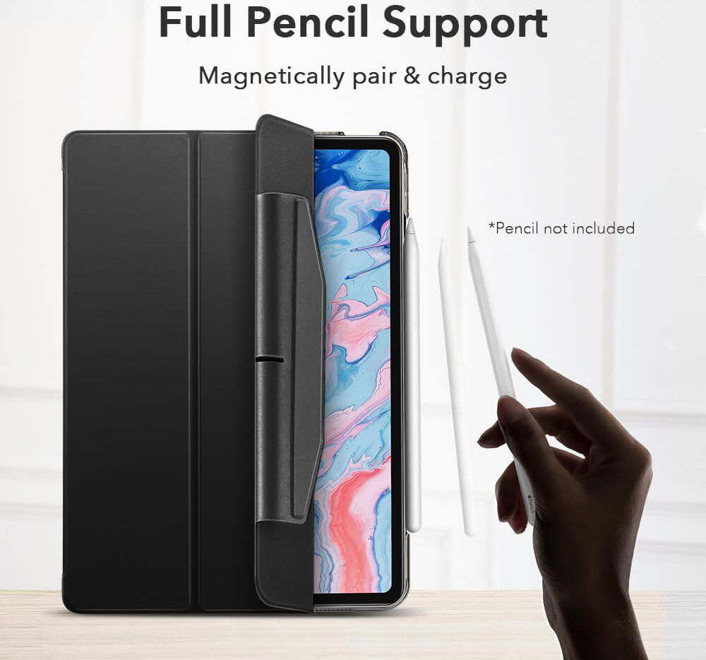 ESR Ascend Apple iPad Air 2020 / 2022 Hoes Tri-Fold Book Case Zwart afbeelding 2