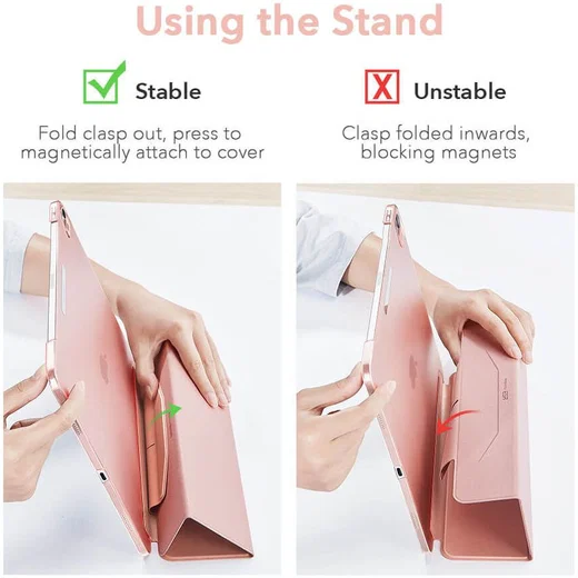 ESR Ascend Apple iPad Air 2020 / 2022 Hoes Tri-Fold Book Case Zwart afbeelding 7