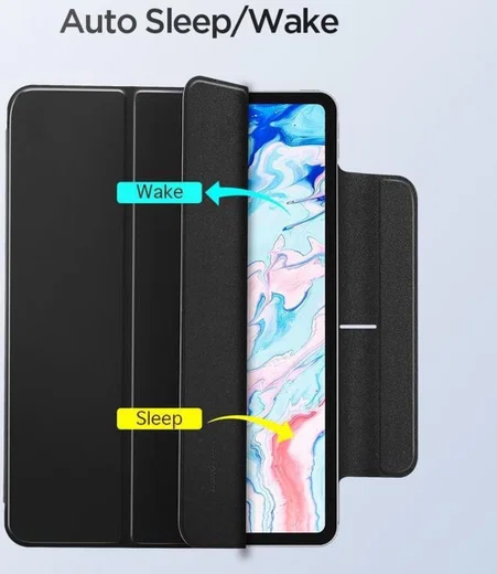 ESR Rebound Magnetic Apple iPad Air 2020 / 2022 Hoes Tri-Fold Zwart afbeelding 6