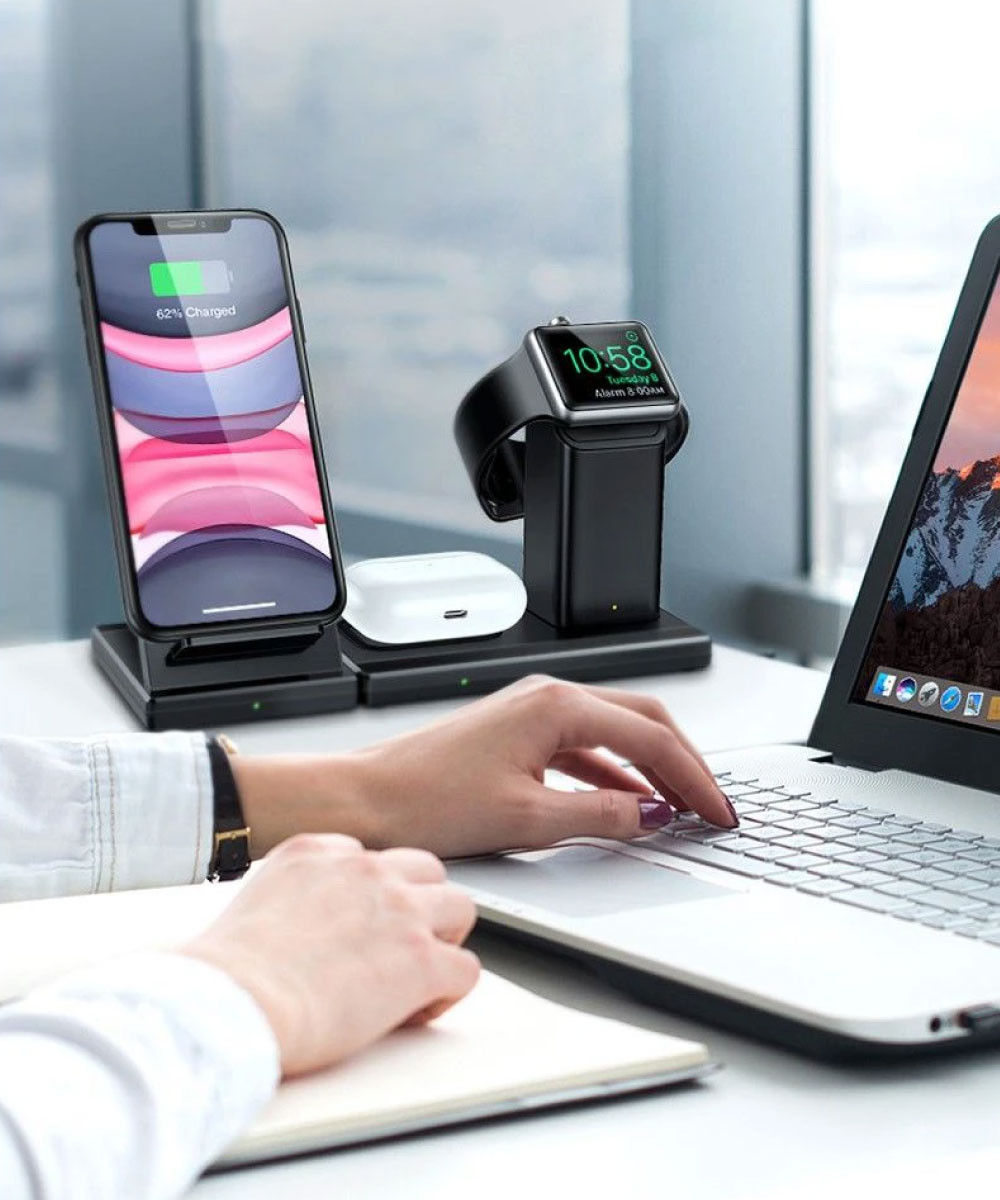 ESR 3-in-1 15W Wireless Charger Station Apple iPhone/AirPods/Watch afbeelding 3