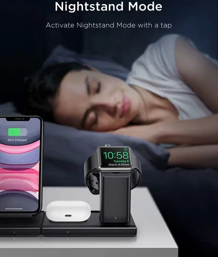 ESR 3-in-1 15W Wireless Charger Station Apple iPhone/AirPods/Watch afbeelding 8