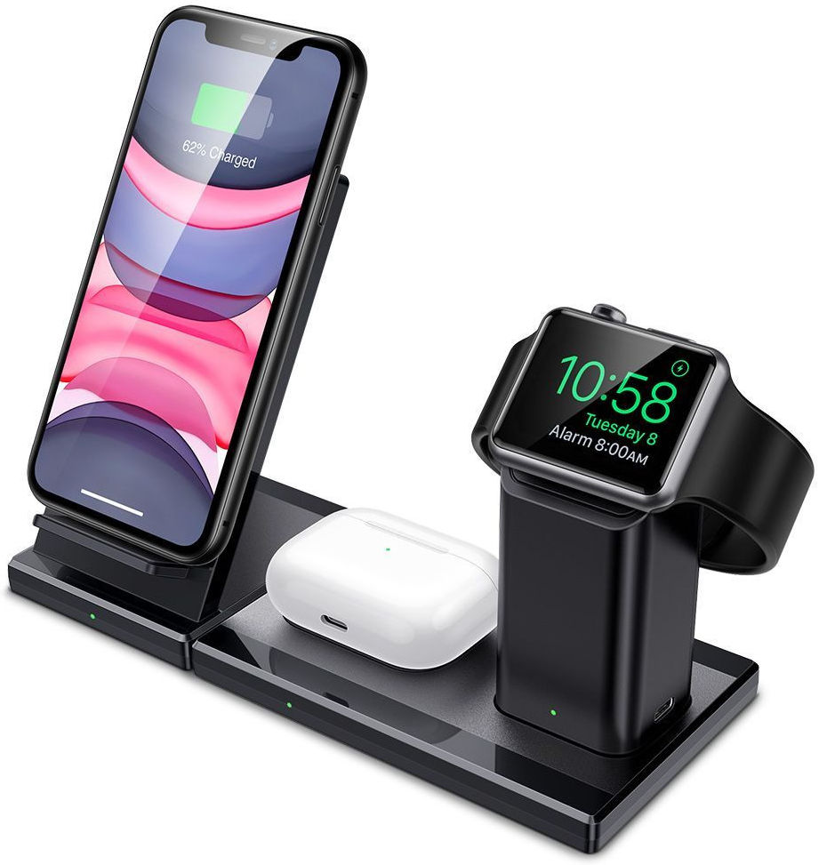 ESR 3-in-1 15W Wireless Charger Station Apple iPhone/AirPods/Watch afbeelding 2