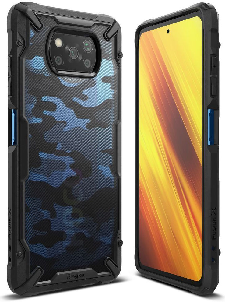 Ringke Fusion X Xiaomi Poco X3 / X3 Pro Hoesje Back Cover Camo Zwart afbeelding 2