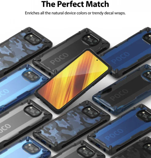 Ringke Fusion X Xiaomi Poco X3 / X3 Pro Hoesje Back Cover Camo Zwart afbeelding 10