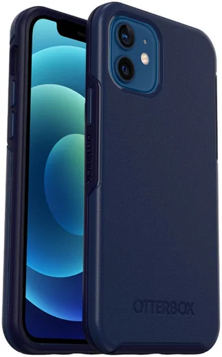OtterBox Symmetry+ Apple iPhone 12 / 12 Pro Hoesje met MagSafe Navy afbeelding 1
