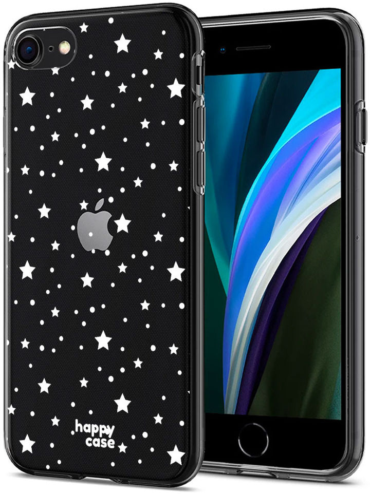 HappyCase iPhone SE 2020/2022 Hoesje Flexibel TPU Sterretjes Print afbeelding 3