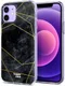 HappyCase Apple iPhone 12 Mini Hoesje Flexibel TPU Zwart Marmer Print afbeelding 2
