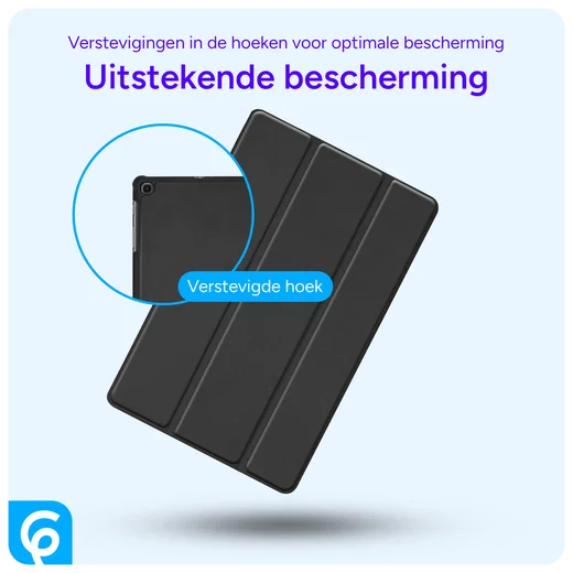 Samsung Galaxy Tab A 10.1 (2019) Hoesje Tri-Fold Zwart afbeelding 2