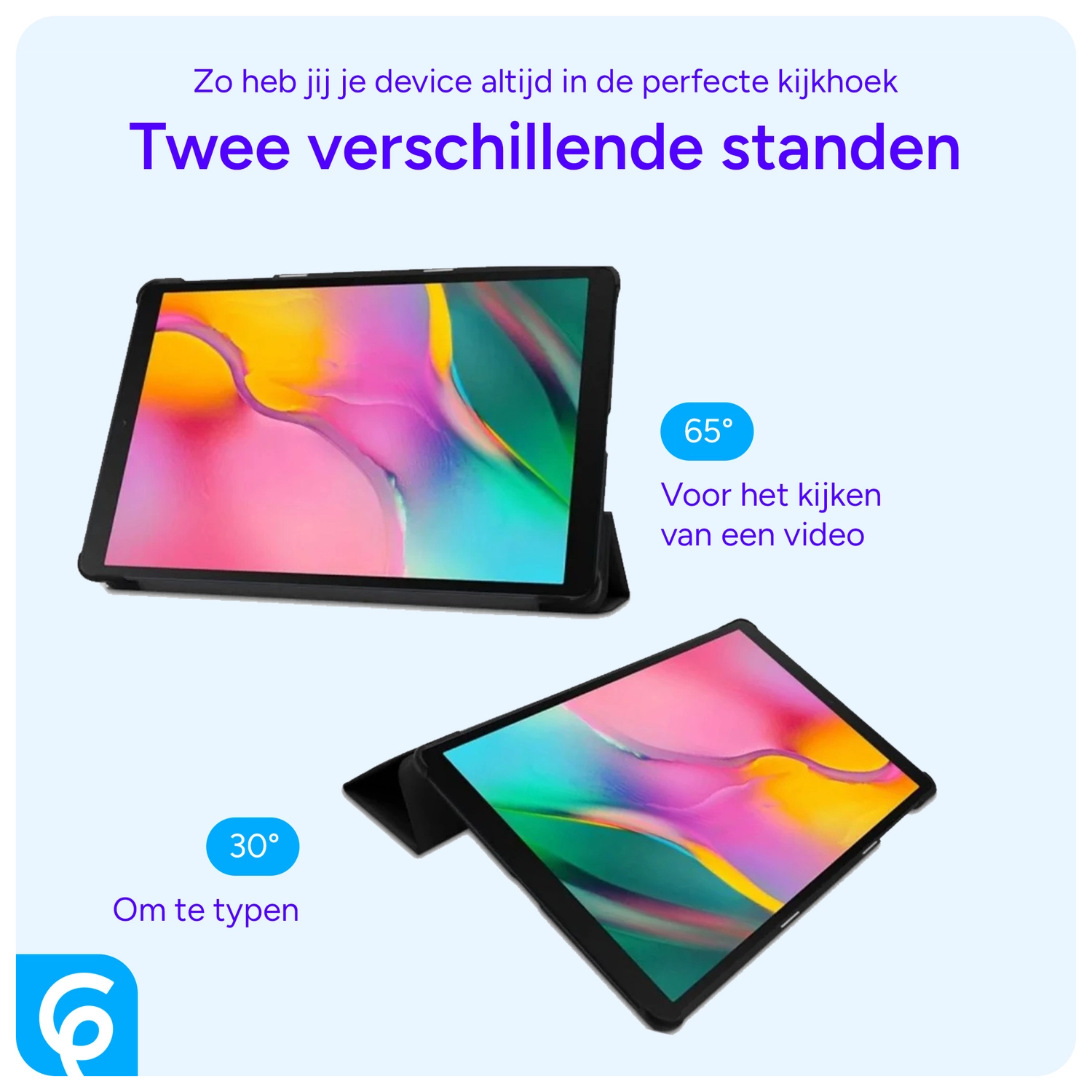 Samsung Galaxy Tab A 10.1 (2019) Hoesje Tri-Fold Zwart afbeelding 7