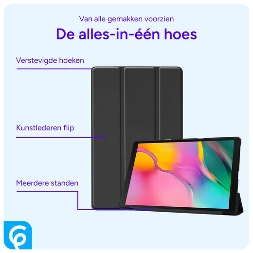 Samsung Galaxy Tab A 10.1 (2019) Hoesje Tri-Fold Zwart afbeelding 3