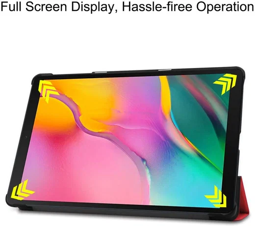 Samsung Galaxy Tab A 10.1 (2019) Tri-Fold Flip Case Rood afbeelding 4