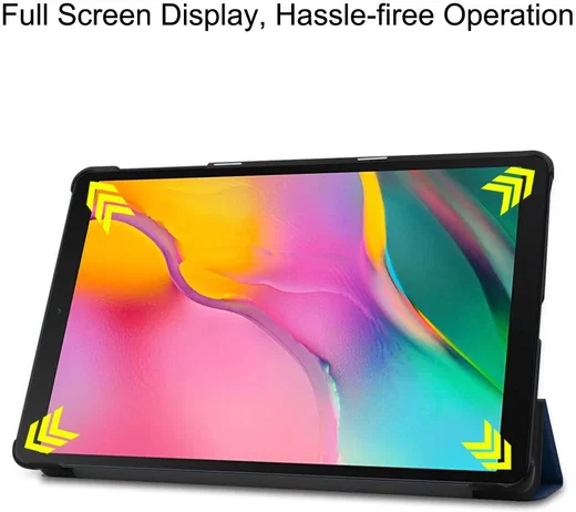 Samsung Galaxy Tab A 10.1 (2019) Tri-fold Hoes Donker Blauw afbeelding 6