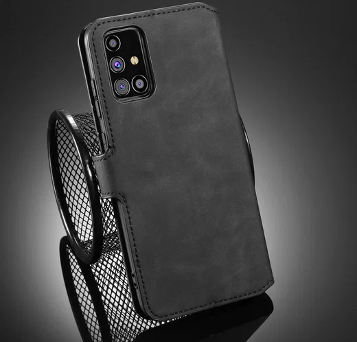 DG Ming Samsung Galaxy M31s Retro Portemonnee Hoesje Zwart afbeelding 8