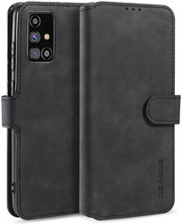 DG Ming Samsung Galaxy M31s Retro Portemonnee Hoesje Zwart afbeelding