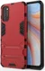 Oppo Reno 4 5G Hoesje Shock Proof Back Cover Met Kickstand Rood afbeelding 1