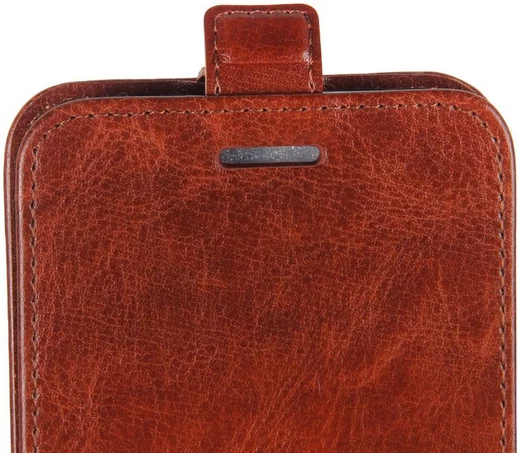 Oppo Reno 4 5G Hoesje Verticale Flip Case Crazy Horse Bruin afbeelding 5