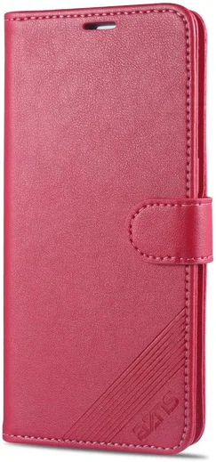 AZNS Oppo Reno 4 5G Portemonnee Stand Hoesje Rood afbeelding 2