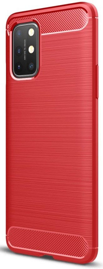 OnePlus 8T Hoesje Geborsteld TPU Flexibele Back Cover Rood afbeelding 1