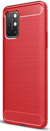 OnePlus 8T Hoesje Geborsteld TPU Flexibele Back Cover Rood afbeelding 1
