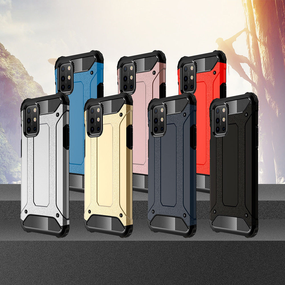 OnePlus 8T Hoesje Shock Proof Hybride Back Cover Rood afbeelding 10