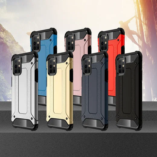 OnePlus 8T Hoesje Shock Proof Hybride Back Cover Rood afbeelding 10