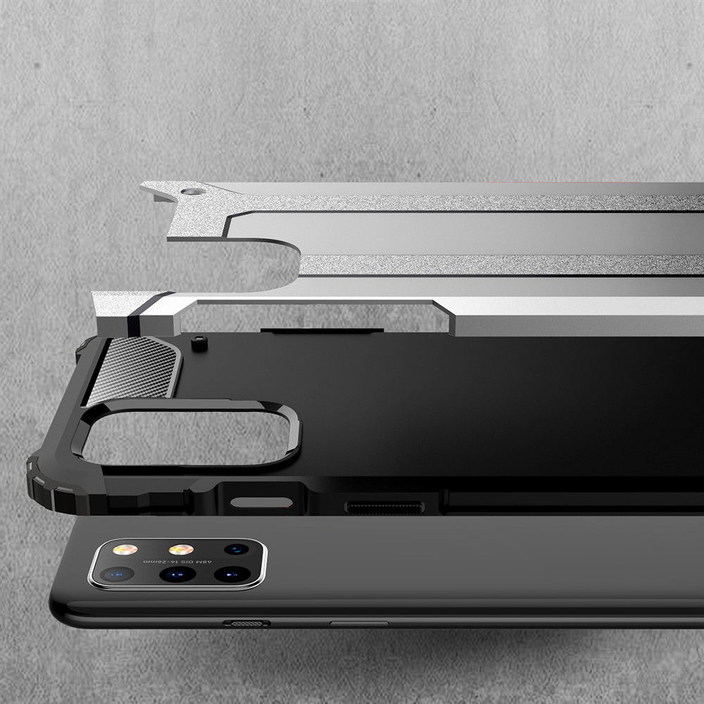 OnePlus 8T Hoesje Shock Proof Hybride Back Cover Donker Blauw afbeelding 4