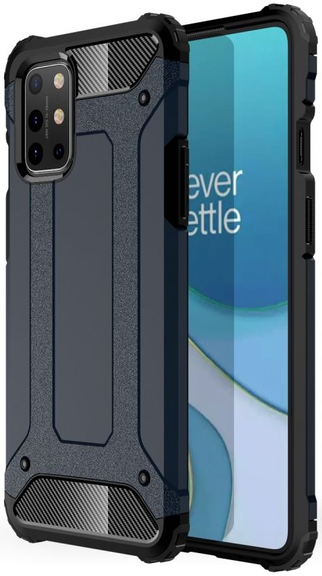 OnePlus 8T Hoesje Shock Proof Hybride Back Cover Donker Blauw afbeelding 1