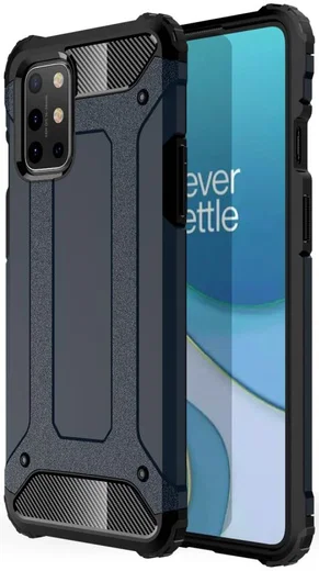 OnePlus 8T Hoesje Shock Proof Hybride Back Cover Donker Blauw afbeelding 1